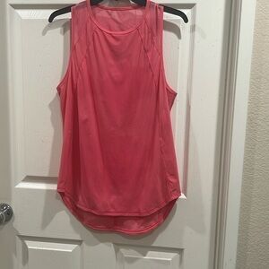 Lululemon hot pink mesh tank size M